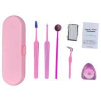Orthodontic braces care set 8 in 1, Pink